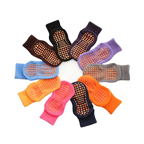 3pairs Non-slip Trampoline Socks for Boys and Girls Socks Years Non-skid Girls Boy Floor Cotton