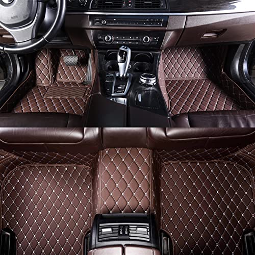 Tapis de sol en cuir haut de gamme pour Peugeot 307 CC finition café de 2003 à 2010