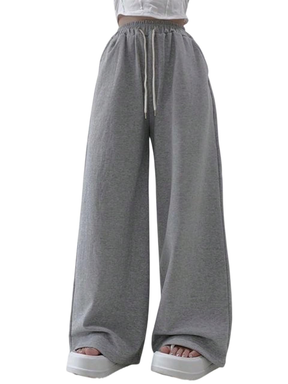 progeny Straight Wide fit Long Length Open Bottom Jogger for Women/Trending Multi Pocket Style, Relaxed Casual Pants for Women-picture-23