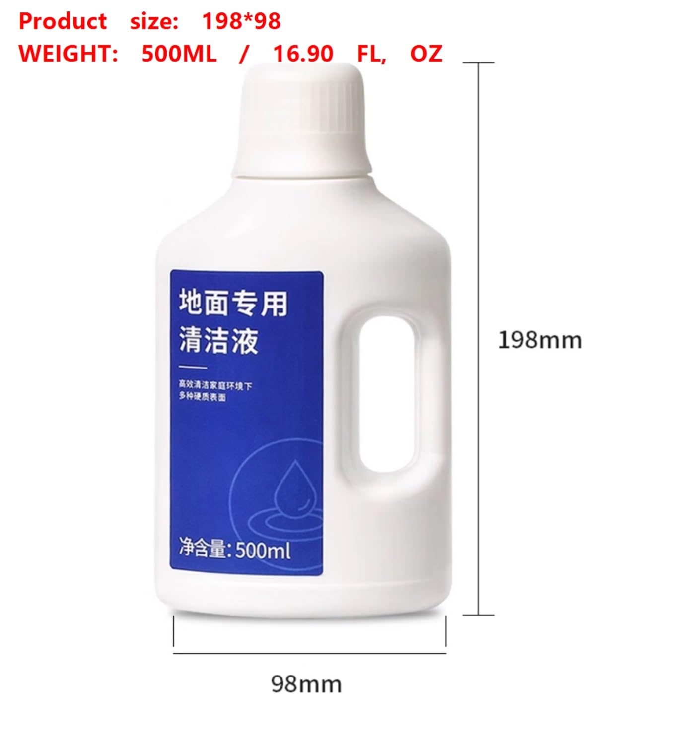 Saugroboter Dekontamination Reinigungsmittel 。 Kompatibel für Dreame。 500ml/16.90 FL,OZ Bodenreiniger Flüssiglösung Sweeper Zubehör(2pcs)