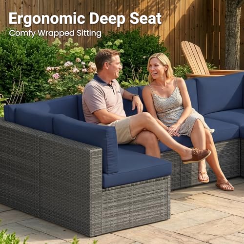 Image of Patio Sectional Furniture Set, Outdoor Sectional Furniture for All-Weather