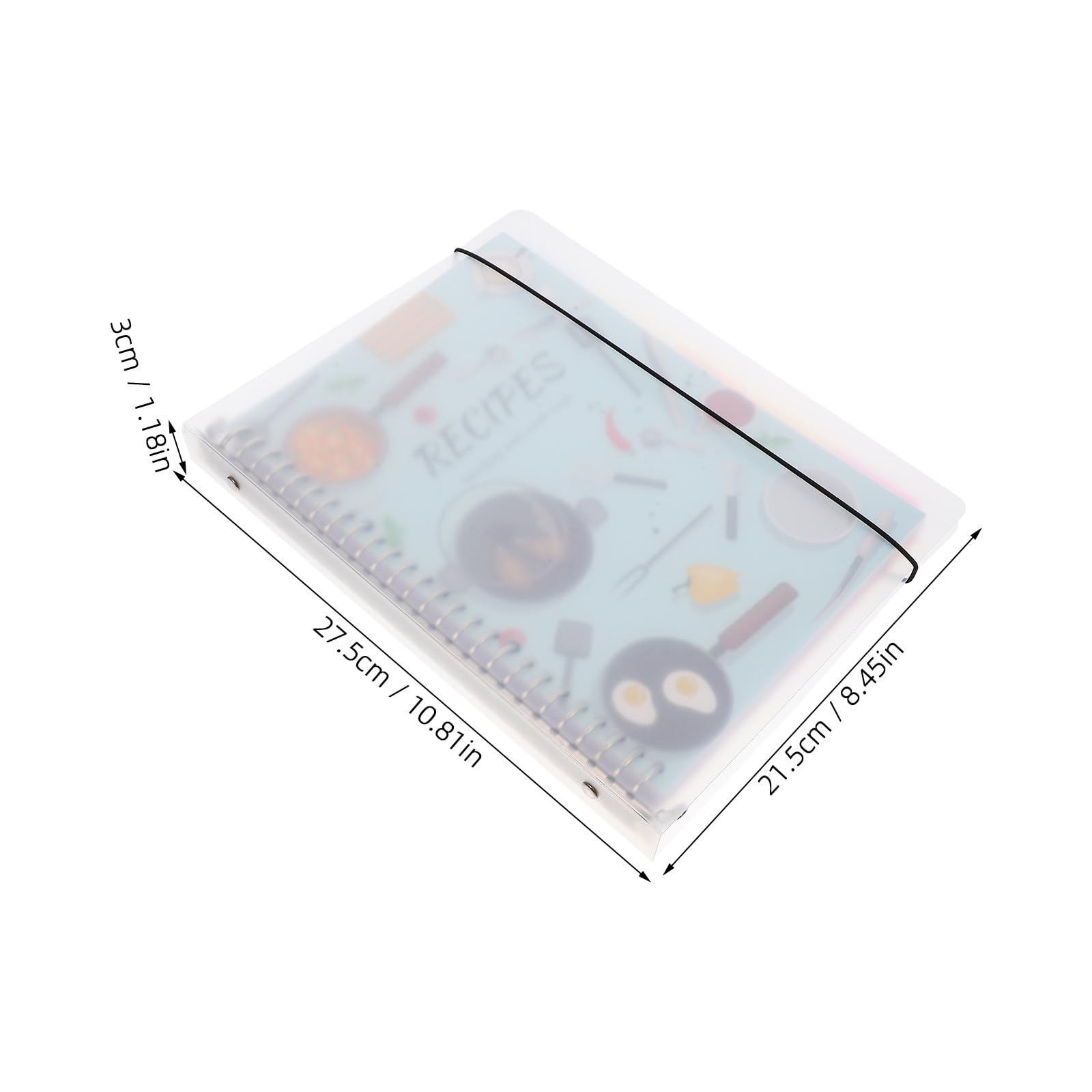 MAGICLULU Cuaderno de Planificación de Recetas Domésticas Recambio, Tamaño Compacto, Color Azul Claro, Libro Planificador de Recetas para Organizar Menús y Lista de Compras, Bloc de Notas