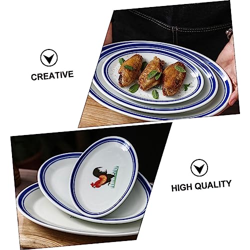 Assiette ovale céramique blanc plat service buffet restaurant snack