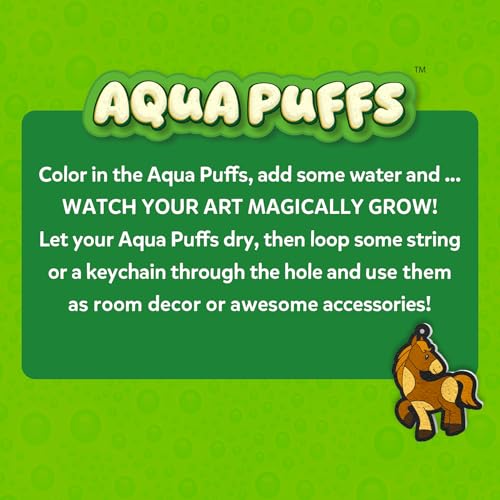 Skillmatics Aqua Puffs - 3D Art Kit, Animals, Mess-Free Paint by Number Craft for Kids, DIY Color Activity, Screen-Free Entertainment, Travel & Creative Gift for Girls & Boys Ages 4, 5, 6, 7, 8, 9, 10 - 10