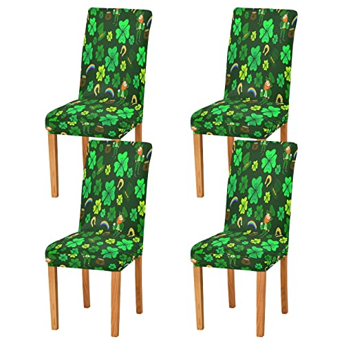 xigua Chair Covers Slipcovers for Dining Room 4PCS,St. Patrick's Day