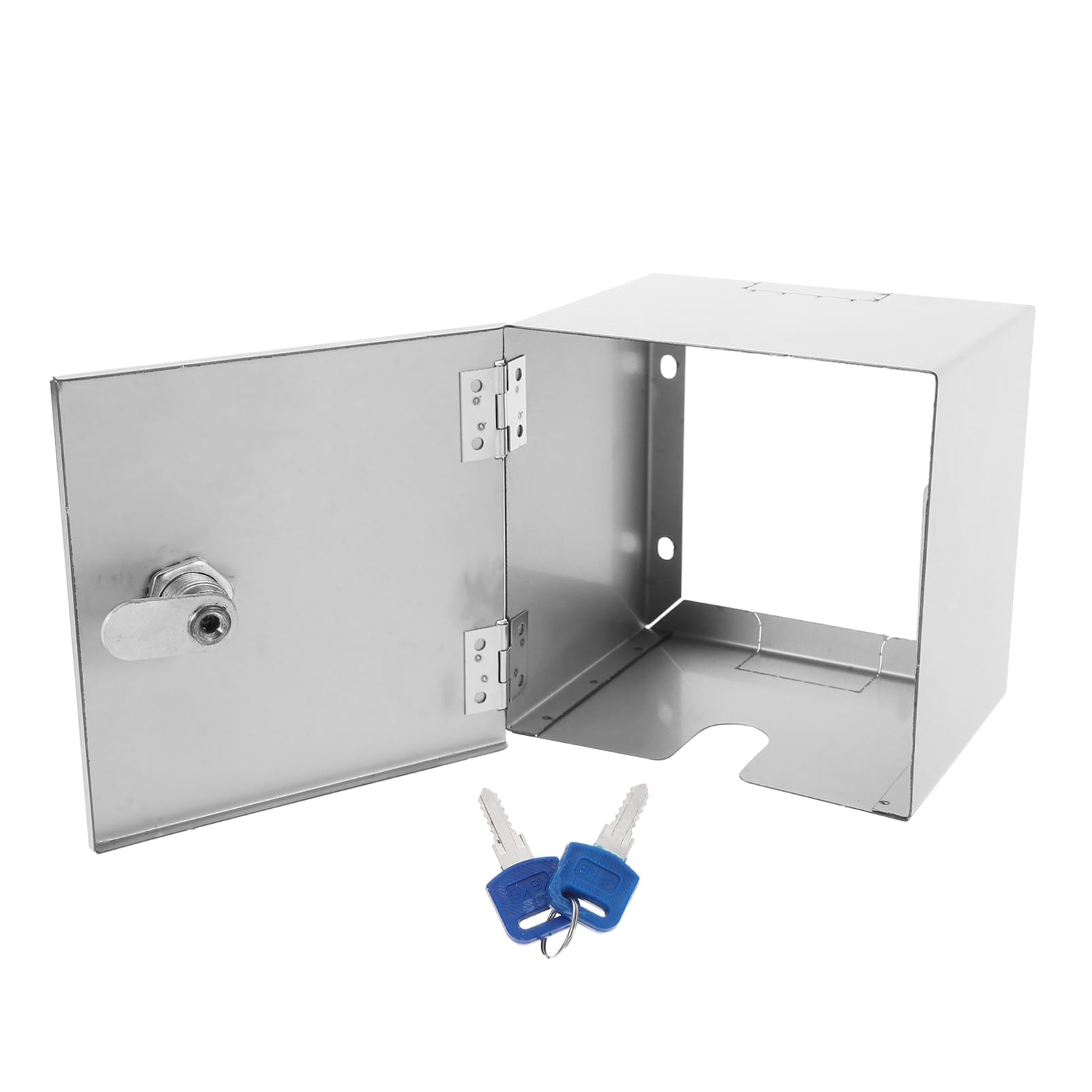 DOITOOL Boîte De Protection De Prise En Acier Inoxydable Antivol Couvercle Verrouillable Pour Usage Intérieur Et Extérieur Protection De Sortie Électrique Résistante À L’eau Facile À Installer