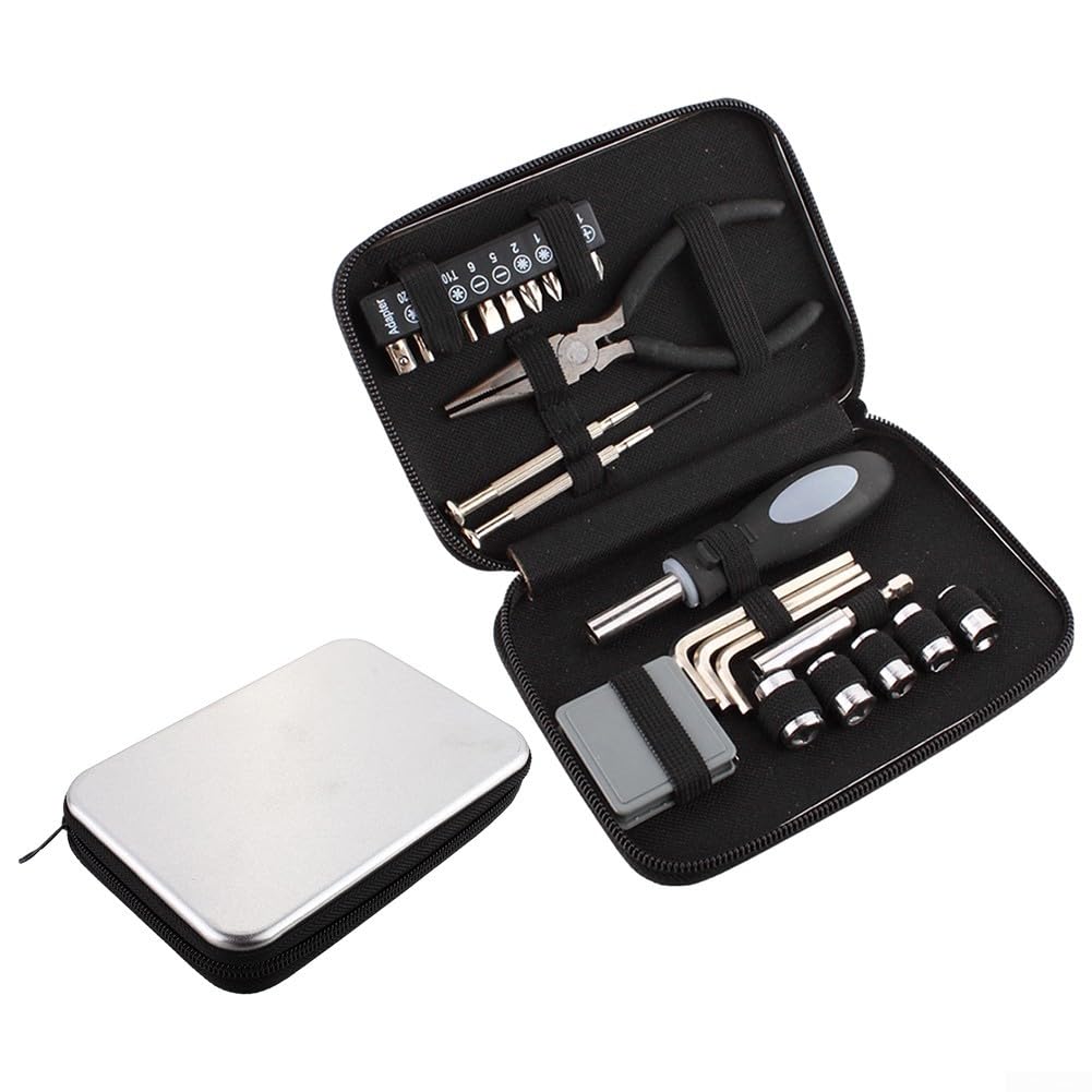 Carpango Men's As Picture Show 24Pcs Screwdriver Sets, Carbon Steel Screwdrivers Bits Sockets Wrenches Tape Measures Pliers Watch Repair Tools