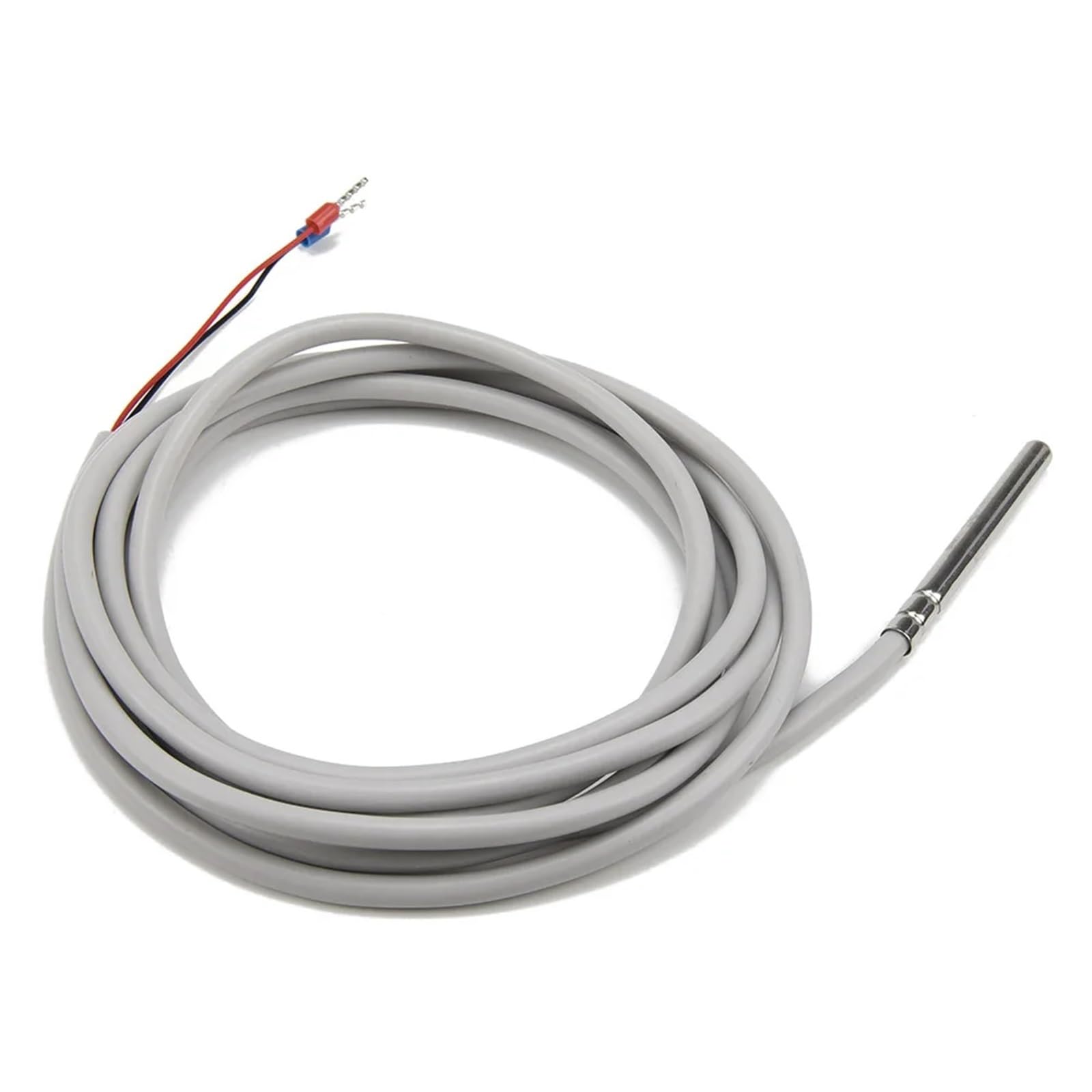 Cable de gel sílice NTC 2m, sonda acero inoxidable, Sensor temperatura RTD resistencia 10K, 1 Uds