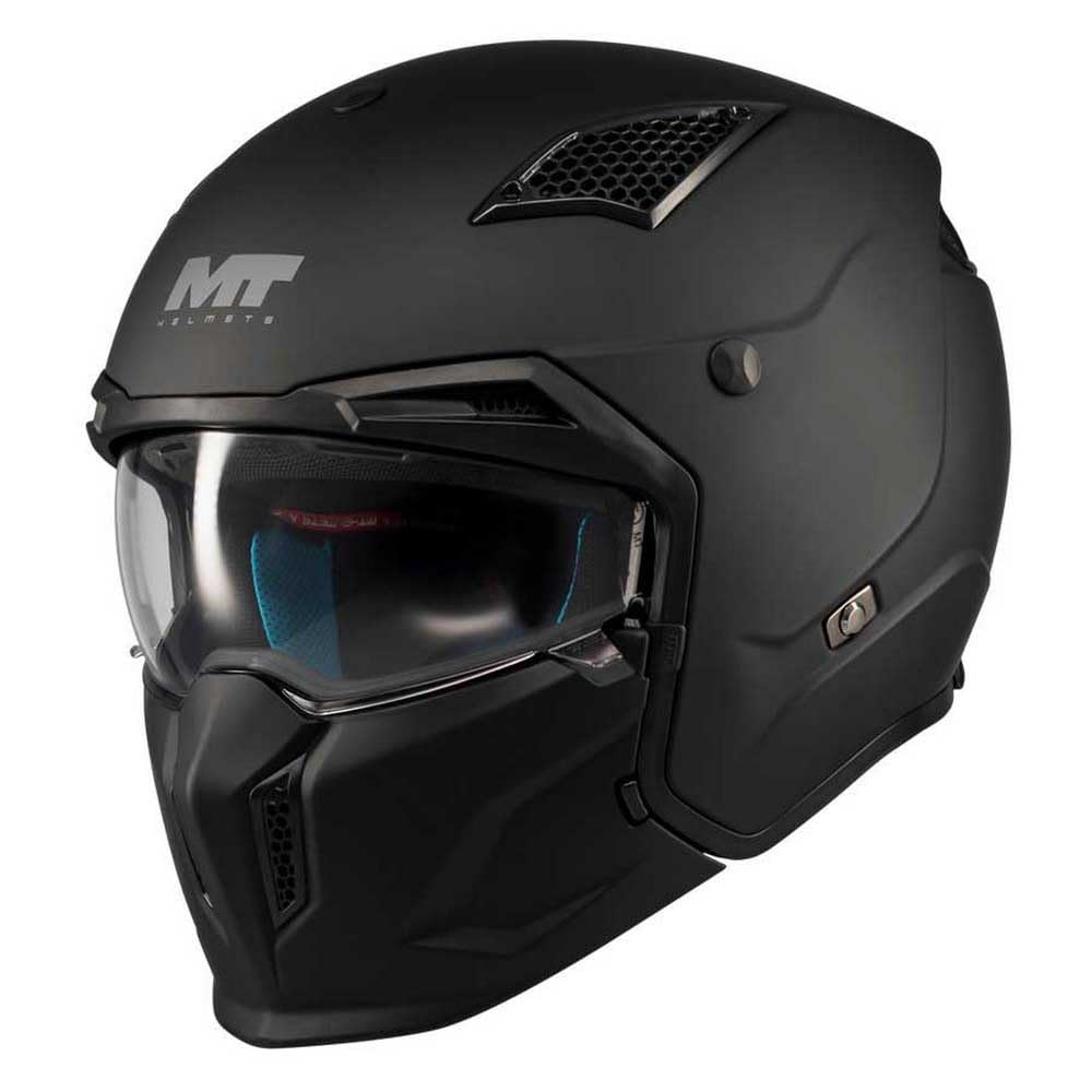 MT Helmets Streetfighter SV S – Casco Moto Integral Abierto con Visor Solar Retráctil, Estilo Streetfighter, Interior Lavable y Calota HIRP | Homologado ECE 22.06 & DOT