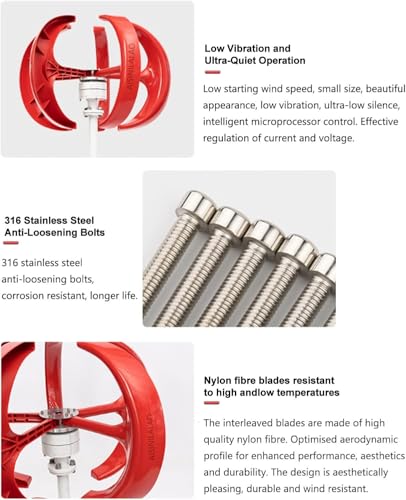 Éolienne verticale pour camping et maison déconnectée du réseau électrique - 5