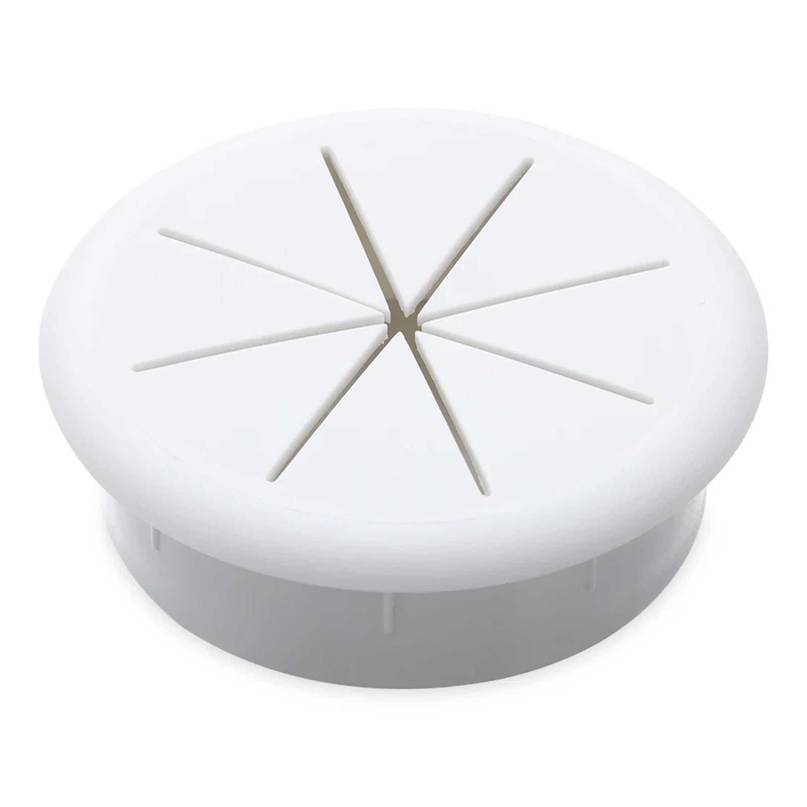 Desktop Cable Hole Cover Cable Hole Cover Cord Grommets Desk Wire Organizer for Office Furniture Passing Eight Petal Threading Box(White-60mm)