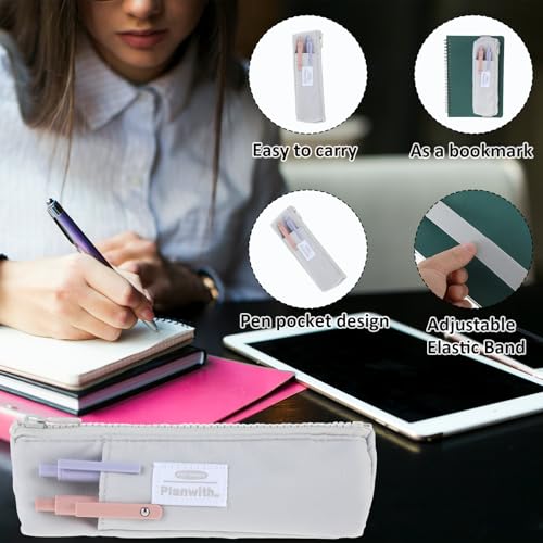 Gjinxi Suporte de caneta portátil para notebook, bolsa de caneta com faixa elástica ajustável, bolsa