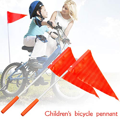Winfred 2 Stück Fahrradwimpel für Kinderfahrrad, 150 cm, Sicherheitsflagge, hohe Sichtbarkeit für Fahrrad - Image 4