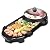SEAAN Hot Pot with Grill, Electric Indoor Shabu Shabu Pot Korean bbq Grill Smokeless, Separate Dual Temperature Control, Capacity for 2-12 People, 110V