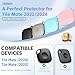 (4-Pack) Silicome Case for Tile Mate 2024, Waterproof Tile Mate Holder Full Body Protective Cover Compatible with Life360 Mate Tile Tracker with Keychain (Black/Off White/Pink/Sky Blue)