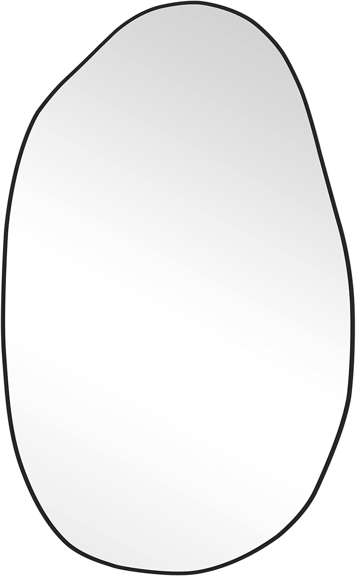 33.5×20.5 inches Irregular Wall , Asymmetrical , Large Vanity Mirror for Wall Decoration, Modern Wood Framed for Living Room Bedroom Bathroom Entryway Mirror
