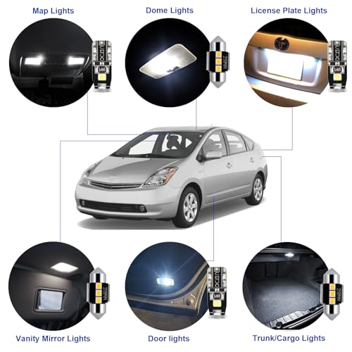 Luces LED interiores para Toyota Prius 2004-2009 kit 11 piezas miniatura 3