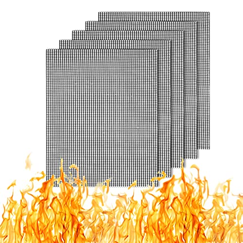 33% off - Jsdoin BBQ Mesh Grill Mat, 5pc Reusable Non-Stick Baking Mats for Charcoal, Gas, Electric Grill, 33 * 40cm