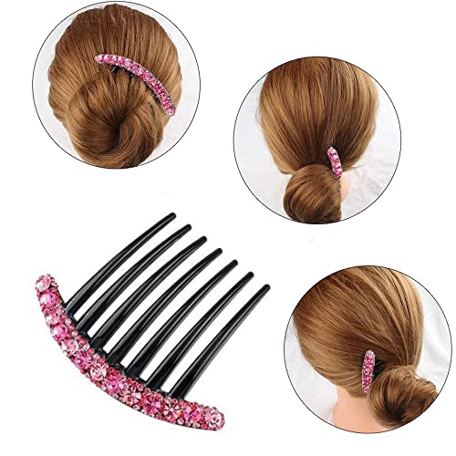 Pack of 4 Hair Comb, Rhinestone Teeth Hair Comb Hair Accessories, Vintage Headpiece Accessories - Image 3