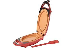 Red Copper 5-Minute Chef: Electric Frying Pan for Quick and Healthy Meals