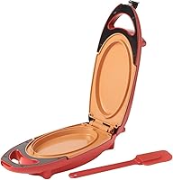 Candora Red Copper 5 Minute Chef Electric Frying Pan - Smokeless Nonstick Skillet for Quick Omelets, Steaks & Meals