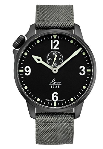 Laco/1925 De Hombre cockpitwatch japonés automático Acero Inoxidable y Nailon Casual Reloj, Color: Gris (Modelo: 861909)