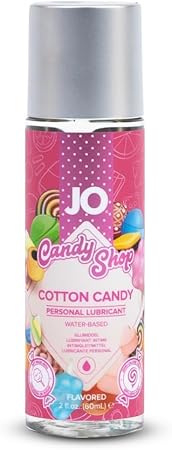JO H2O Cotton Candy Flavored Lube – Edible Water Based Personal Lubricant for Oral Sex, Safe for Men, Women & Couples – 2 fl oz