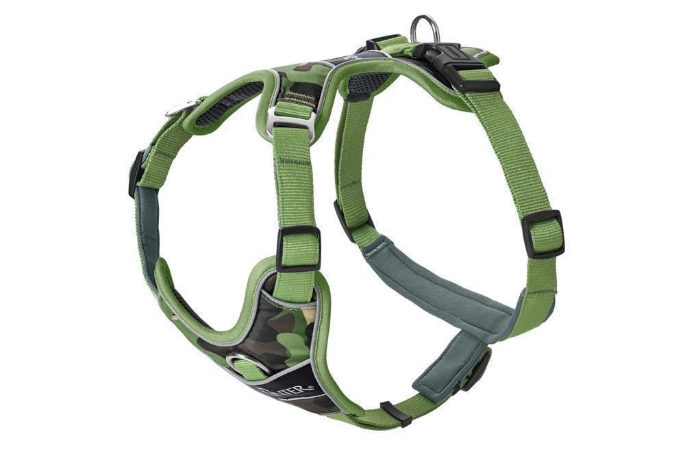 Hunter DIVO Camouflage - Arnés de Camuflaje (5 Posiciones, Ajustable en 5 Posiciones, con Hebillas de Aluminio, Acolchado Transpirable, Reflectante 3M Scotchlite, Talla L-XL)
