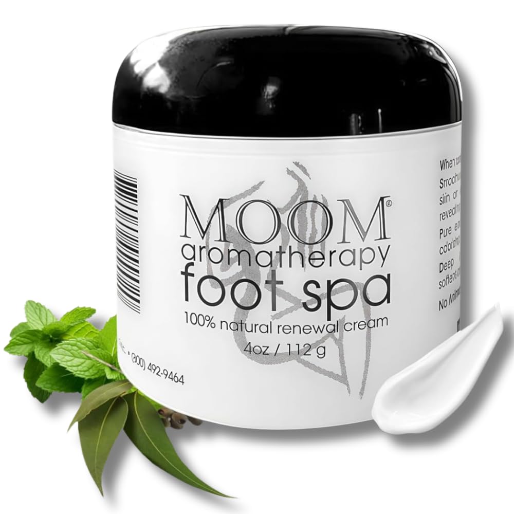 Foot Spa Cream & Lotion, Aromatherapy Moisturizer with Peppermint & Eucalyptus - 100% Natural Foot Cream for Dry, Cracked Heels, Feet, Knees, Elbows, Hands, Foot Lotion for Soft Smooth Skin, 4 oz