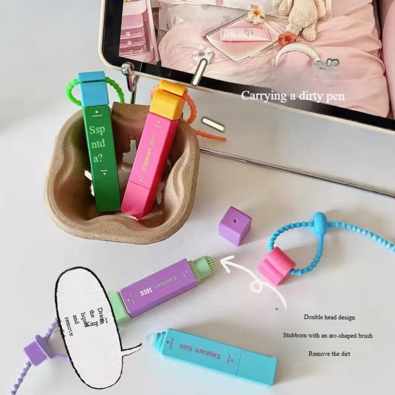 The portable stain removal pen and instant clothing cleaner are suitable for oil stains, cosmetics, and drink stains, featuring a double-headed design for easy mobility. image 3