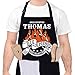 upain Kochschürze für Männer Personalisierte Grillschürze mit Namen Baumwoll Lustig Küchenschürze mit Spruch Personalisierbar-Grillmeister [Wunschname] der Mann der Mythos die Legende-Schwarz Schürze