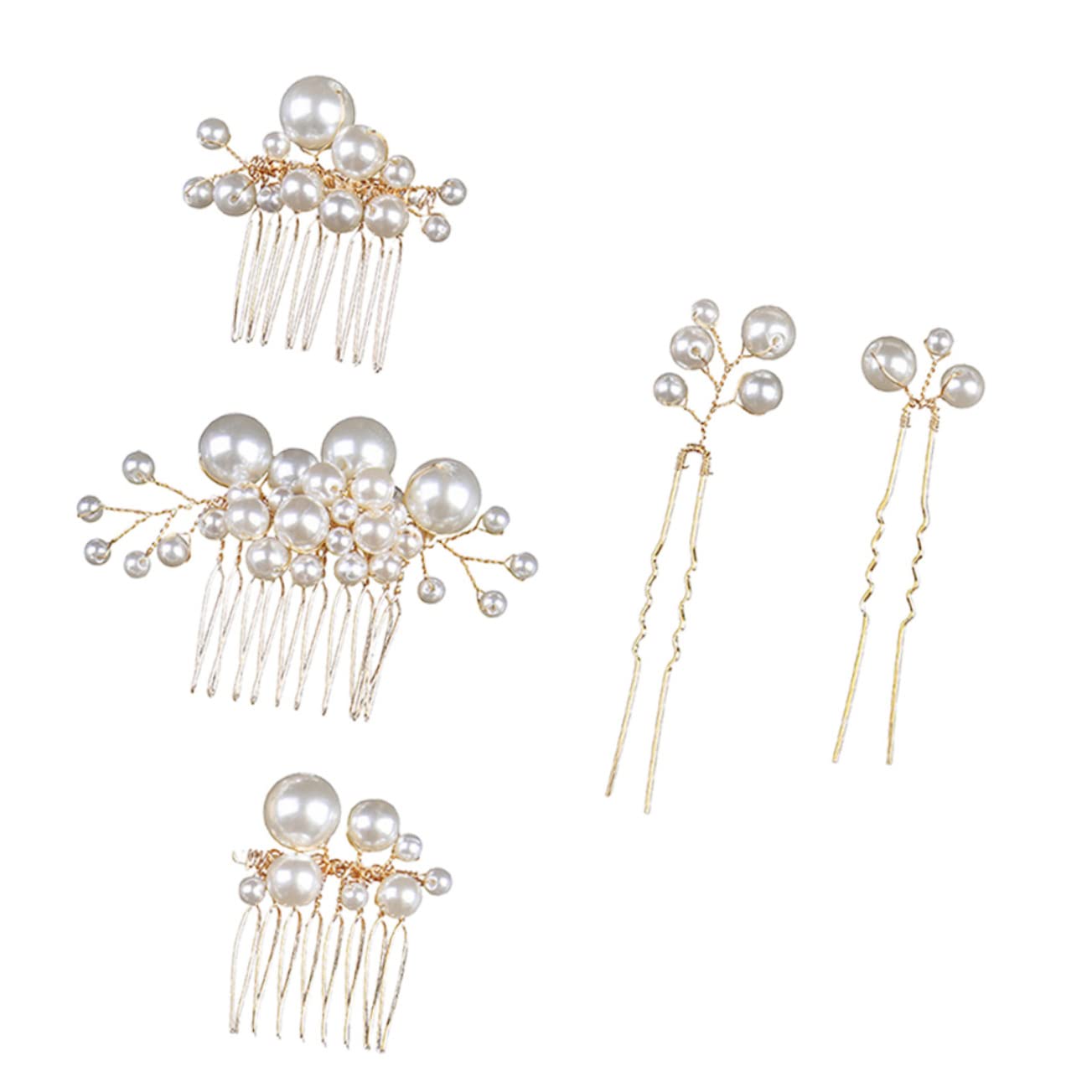 Healeved 25 Stk Perle Braut Haarnadel wedding hair accessories hochzeits haarschmuck Hochzeitshaarspangen für Bräute Seitenkamm für Hochzeitshaare Haarschmuck aus Perlen Braut Haarkamm