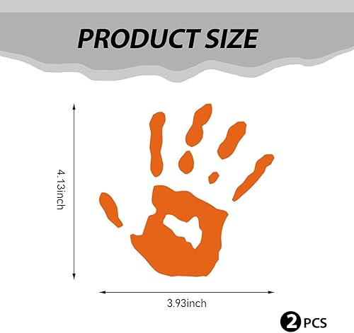 Miniatura 8 de 2 calcomanías decorativas personalizadas para espejo de automóvil, 4.13 x 3.93 pulgadas, calcomanías personalizadas para espejo retrovisor de