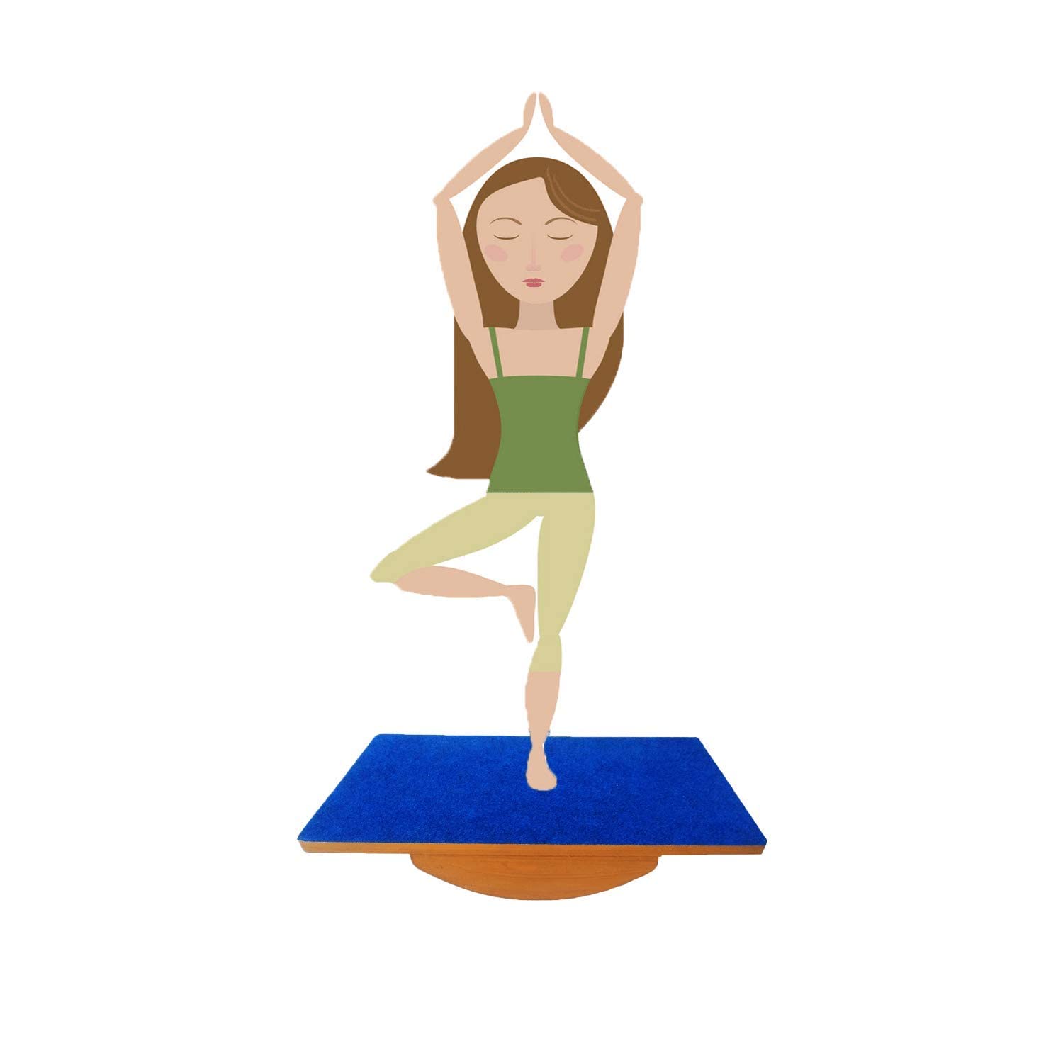 Kiddly Mart Wooden Balance Board Foot Rocker Leg Exerciser Occupational  Physio Therapy,Simply fit Board Kids Balance Board (Without Rooler)