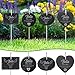Jodimitty Grabstein Hund Katze Haustier mit Haken Pfahl, personalisierte Name & Lebensspanne & Nachricht & Muster, Grabschmuck Wetterfest Grabplatte mit Gravur Gedenkstein Tombstone 10/15/20cm (Herz)