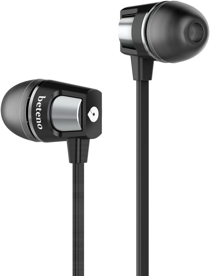 Wackolee Headphones, GX-30 in-Ear Headphone High Resolution Heavy Bass Earbuds Earphone for Smartphones with Mic Volume Control fit for iPhone Android (Black)