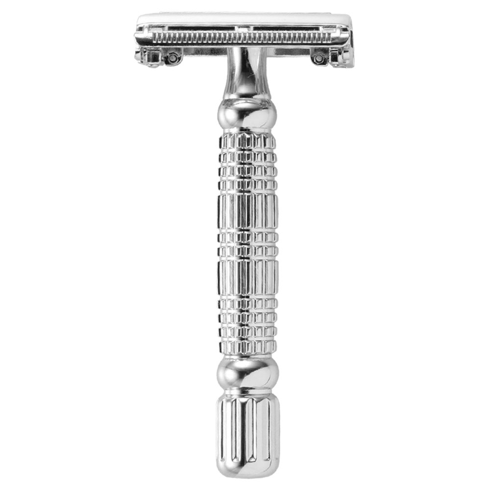 DORCO Metal Safety Razor with Travel Case, Black, 2 Piece Set - Image 2
