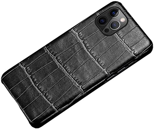 Étui iPhone 12 Pro Max 2020 6.7 pouces motif croco noir antichoc