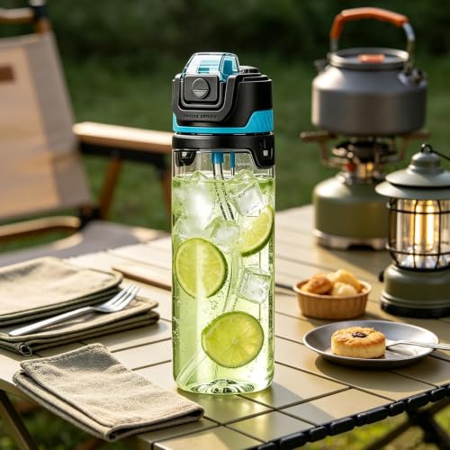 Botella de agua con pulverizador de 800ml para combatir el calor en la universidad o el gimnasio 4