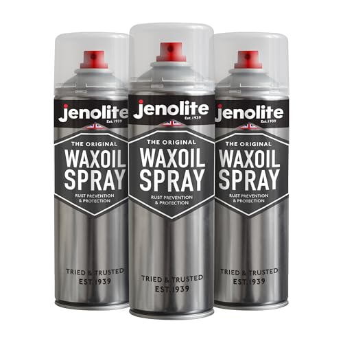 JENOLITE Waxoil Rust Prevention & Protection Aerosol Spray | 3x500ml | CLEAR | Waxoil Aerosol Spray for Cars Vans & Motorbikes | Rust Protection | Ideal Underseal For Cars