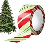 Weihnachts-Hinweisklebeband – Leuchtende Feiertagsdekoration, 196,85 Zoll große Dekorrolle für Veranstaltungsplaner, Party-Organisatoren, Feiertagsbedarf, festliches Klebeband mit hellem Glanz, Weihna