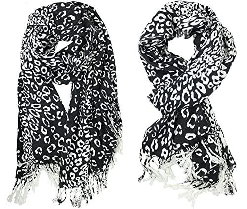 Leopard Print Classic Pashmina Scarf Wrap Animal Print Shawl4