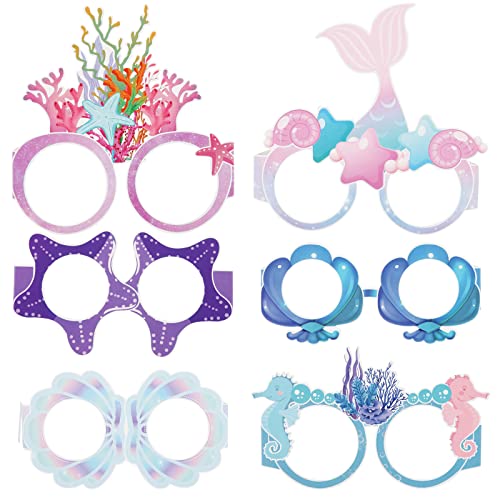 12 Pares Gafas de Fiesta Luau,Máscara de papel,Gafas Hawaianas Divertido para Océano para Adultos Niños Gafas para Fiestas en Playa Verano Tropical Temática Disfraces Accesorios para Fotos Cumpleanos