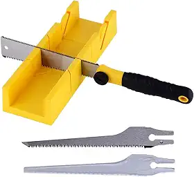 Takelablaze Conjunto de caixa de esquadria e serra de 30 cm, incluindo 3 serras manuais para marcenaria, artesanato, carpintaria, faça você mesmo, ferramentas de marcenaria para cortes precisos de