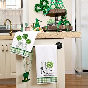 ARKENY St Patricks Day Green Polka dot Shamrock Kitchen Towels Dish Towels St. Patrick's Day Decorations for Home Décor Drying Cloth 18x26 Inch Hand Towel for Cooking Set of 2 ARKENY St Patricks Day Green Polka dot Shamrock Kitchen Towels Dish Towels St Patricks Day Decorations for Home Decor Drying Cloth 18×26 Inch Hand Towel for Cooking Set of 2