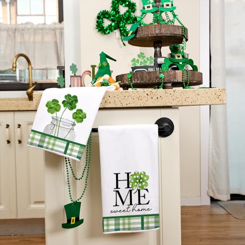 ARKENY-St-Patricks-Day-Green-Polka-dot-Shamrock-Kitchen-Towels-Dish-Towels-St-Patricks-Day-Decorations-for-Home-Decor-Drying-Cloth-18×26-Inch-Hand-Towel-for-Cooking-Set-of-2 ARKENY St Patricks Day Green Polka dot Shamrock Kitchen Towels Dish Towels St Patricks Day Decorations for Home Decor Drying Cloth 18×26 Inch Hand Towel for Cooking Set of 2