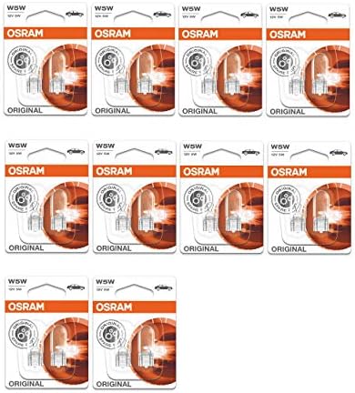 OSRAM 2x Genuine Original W5W (501) 5w 12v Clear Bulbs [2825-02B] - Part Number 2825-02B