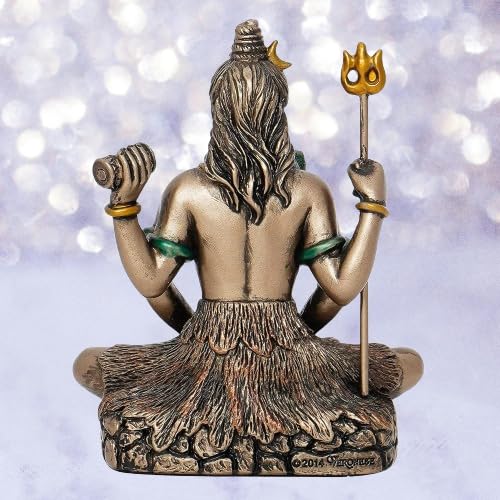 Statue de Shiva en résine marron décoration intérieure et bureau