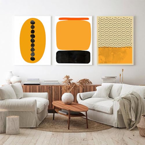 Cuadros abstractos amarillos ideales para transformar el ambiente de tu oficina o cocina