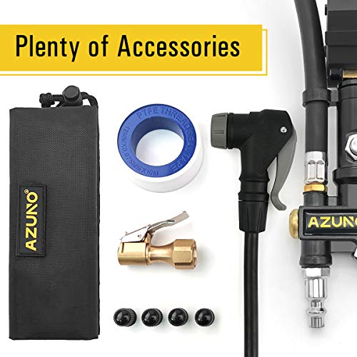 Azuno Digital Bicycle Tire Inflator Gauge With Auto-Select Valve Type - Presta And Schrader Air Compressor Tool #TOP4